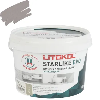 Затирка эпоксидная Litokol Starlike evo серый жемчуг №110 2,5кг