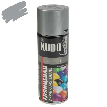 Изображение товара Эмаль аэрозольная акриловая Kudo серая RAL 7040 0,52л глянцевая Изображение товара Эмаль аэрозольная акриловая Kudo серая RAL 7040 0,52л глянцевая