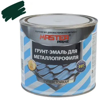 Грунт-эмаль для металлопрофиля Master Prime зеленый мох RAL 6005 2 кг