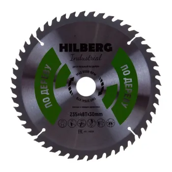 Изображение товара Диск пильный по дереву Hilberg 235×48T-30 для циркулярных пил Изображение товара Диск пильный по дереву Hilberg 235×48T-30 для циркулярных пил