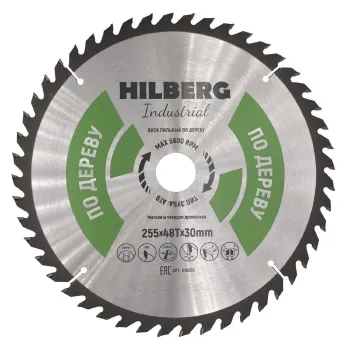 Изображение товара Диск пильный по дереву Hilberg 255x48T-30 для циркулярных и торцовочных пил Изображение товара Диск пильный по дереву Hilberg 255x48T-30 для циркулярных и торцовочных пил