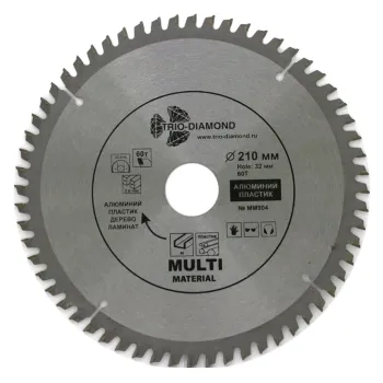 Изображение товара Диск пильный универсальный Trio-Diamond Multi Material 210х60Tх30/32 Изображение товара Диск пильный универсальный Trio-Diamond Multi Material 210х60Tх30/32