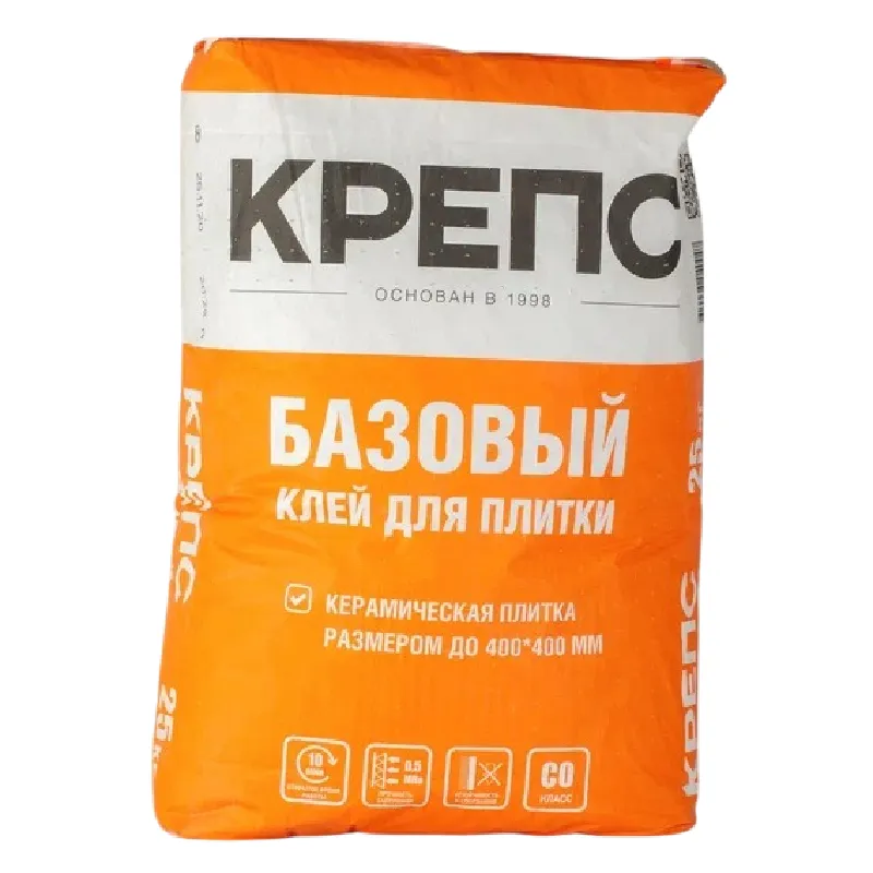 Клей для плитки Крепс Базовый С0 25кг_1