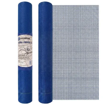 Изображение товара Фасадная сетка стеклотканевая DECOFAS 160 г/м² 1x50 м синяя Изображение товара Фасадная сетка стеклотканевая DECOFAS 160 г/м² 1x50 м синяя