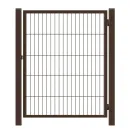 Калитка для 3D забора 1х1,5м с проушинами и петлями (RAL 8017) коричневая_1