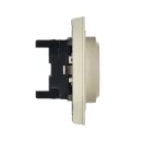 Розетка двухместная с заземлением Brite бежевая IP20 IEK_5