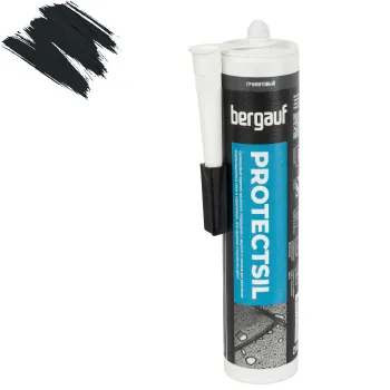 Изображение товара Силиконовая затирка Bergauf Protectsil 280 мл графит для швов в помещениях Изображение товара Силиконовая затирка Bergauf Protectsil 280 мл графит для швов в помещениях