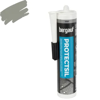 Затирка силиконовая Bergauf Protectsil серая 280мл