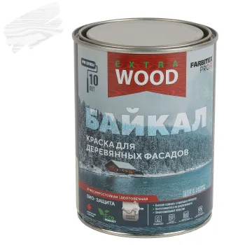 Изображение товара Краска для деревянных фасадов Farbitex Байкал белая база A 0.75 л ضد ультрафиолету Изображение товара Краска для деревянных фасадов Farbitex Байкал белая база A 0.75 л ضد ультрафиолету