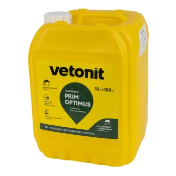 Изображение товара Грунтовка глубокого проникновения Vetonit Prim Optimus 10 л для внутренних и наружных работ Изображение товара Грунтовка глубокого проникновения Vetonit Prim Optimus 10 л для внутренних и наружных работ