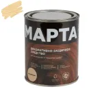 Декоративно-защитное средство для дерева с маслом и воском Марта бесцветное полуглянцевое 0,75л_1
