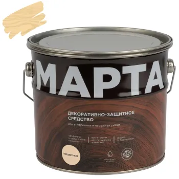 Изображение товара Декоративно-защитное средство для дерева Марта бесцветное 2,7л алкидная пропитка Изображение товара Декоративно-защитное средство для дерева Марта бесцветное 2,7л алкидная пропитка