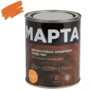 Декоративно-защитное средство для дерева с маслом и воском Марта орегон полуглянцевое 0,75л_1