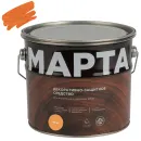 Декоративно-защитное средство для дерева с маслом и воском Марта орегон полуглянцевое 2,7л_1
