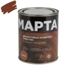 Декоративно-защитное средство для дерева с маслом и воском Марта махагон полуглянцевое 0,75л_1