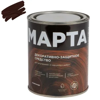 Изображение товара Декоративно-защитное средство для дерева Марта 0,75л палисандр Изображение товара Декоративно-защитное средство для дерева Марта 0,75л палисандр