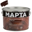 Декоративно-защитное средство для дерева с маслом и воском Марта палисандр полуглянцевое 9л_1