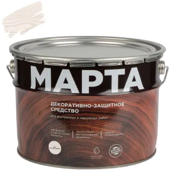 Декоративно-защитное средство для дерева с маслом и воском Марта ель натуральная полуглянцевое 9л