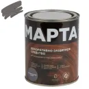 Декоративно-защитное средство для дерева с маслом и воском Марта скандинавский серый полуглянцевое 0,75л_1