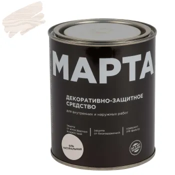 Изображение товара Декоративно-защитное средство для дерева Марта ель натуральная 0,75л Изображение товара Декоративно-защитное средство для дерева Марта ель натуральная 0,75л