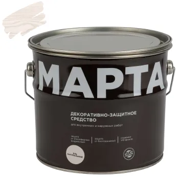 Изображение товара Декоративно-защитное средство для дерева Марта ель натуральная 2,7 л Изображение товара Декоративно-защитное средство для дерева Марта ель натуральная 2,7 л