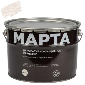 Декоративно-защитное средство для дерева Марта ель натуральная полуматовое 9л