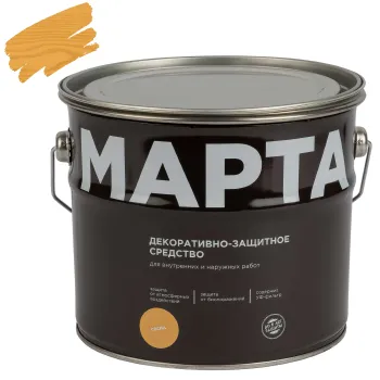 Изображение товара Декоративно-защитное средство для дерева Марта сосна 2,7 л полуматое Изображение товара Декоративно-защитное средство для дерева Марта сосна 2,7 л полуматое
