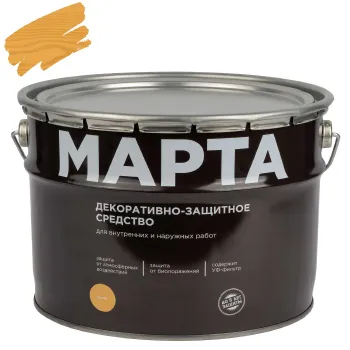 Декоративно-защитное средство для дерева Марта сосна полуматовое 9л