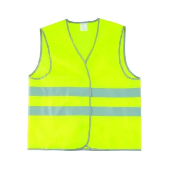 Изображение товара Жилет сигнальный желтый флуоресцентный со светоотражающими полосами L-XL Изображение товара Жилет сигнальный желтый флуоресцентный со светоотражающими полосами L-XL