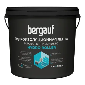 Изображение товара Лента гидроизоляционная готовая к применению Bergauf Hydro roller 4кг Изображение товара Лента гидроизоляционная готовая к применению Bergauf Hydro roller 4кг