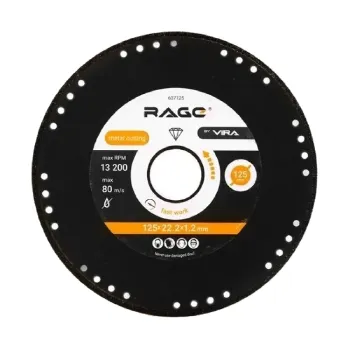 Изображение товара Диск алмазный по металлу 125 мм Rage by Vira для сухого реза Изображение товара Диск алмазный по металлу 125 мм Rage by Vira для сухого реза