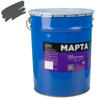 Изображение товара Эмаль ПФ-115 Марта графит RAL 7024 матовая 20 кг для мебели и фасадов Изображение товара Эмаль ПФ-115 Марта графит RAL 7024 матовая 20 кг для мебели и фасадов