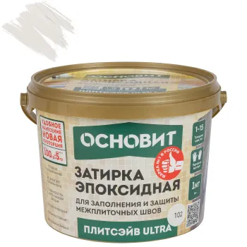 Изображение товара Эпоксидная затирка Основит Плитсэйв Ultra XE15 Е 1 кг айвори для швов Изображение товара Эпоксидная затирка Основит Плитсэйв Ultra XE15 Е 1 кг айвори для швов