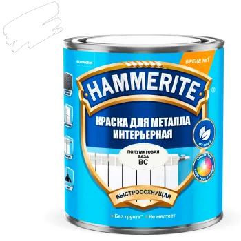 Краска интерьерная для металла Hammerite (база С) полуматовая 0,9л