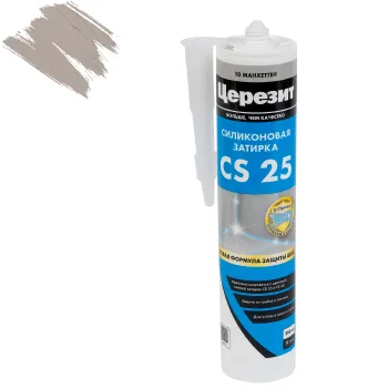Изображение товара Затирка силиконовая Церезит CS25 манхеттен 280 мл для швов плитки Изображение товара Затирка силиконовая Церезит CS25 манхеттен 280 мл для швов плитки