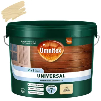 Изображение товара Пропитка Omnitex Universal 2 в 1 бесцветная для дерева (0.9 л) колеровка, полуматовый эффект Изображение товара Пропитка Omnitex Universal 2 в 1 бесцветная для дерева (0.9 л) колеровка, полуматовый эффект