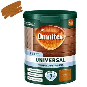 Изображение товара Пропитка 2в1 Omnitex Universal орегон полуматовая 0,9л Изображение товара Пропитка 2в1 Omnitex Universal орегон полуматовая 0,9л