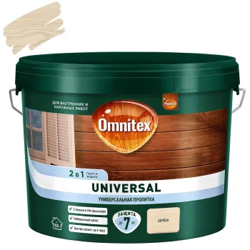 Пропитка 2в1 Omnitex Universal береза полуматовая 9л
