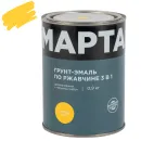 Грунт-эмаль по ржавчине 3в1 Марта желтая (RAL 1018) глянцевая 0,9кг_1
