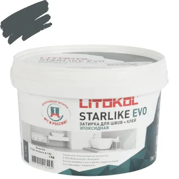 Затирка эпоксидная Litokol Starlike evo серый шифер №130 1кг