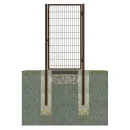 Калитка для 3D забора 1000х2000мм коричневая с проушинами и петлями_3