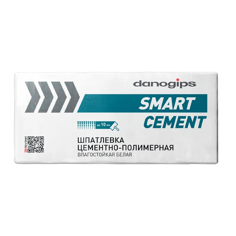 Шпатлевка цементно-полимерная Danogips SmartCement белая 20кг_1