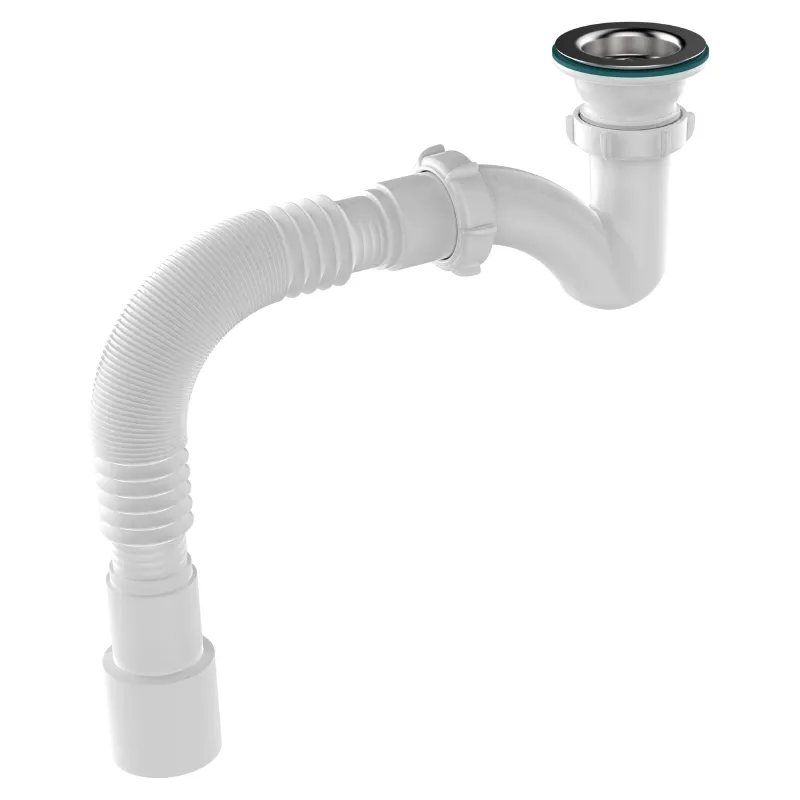 Сифон для душевого поддона 1 1/2"х40 Aquant с выходом 40/50 и выпуском клик-клак_1