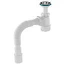 Сифон для умывальника 1 1/2"х40 Aquant с выходом 40/50 и отводом удлинённый патрубок_1