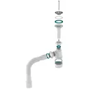 Сифон для умывальника 1 1/2"х40 Aquant с выходом 40/50 и отводом удлинённый патрубок_3