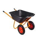 Тачка строительная с пластиковым корытом двухколесная 220кг 110л Redverg_2