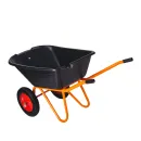 Тачка строительная с пластиковым корытом двухколесная 220кг 110л Redverg_3