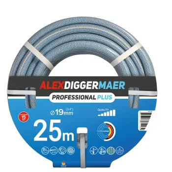 Шланг поливочный ПВХ 3/4" 25м четырехслойный Alexdiggermaer Professional Plus
