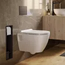 Унитаз подвесной Sanita Luxe Art Slim безободковый с сиденьем дюропласт микролифт_1
