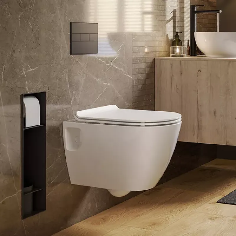 Унитаз подвесной Sanita Luxe Art Slim безободковый с сиденьем дюропласт микролифт_1